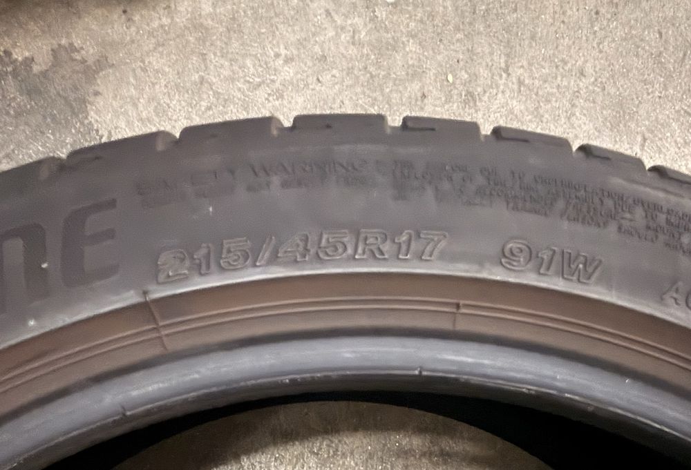 2 Pneus Bridgestone 215/45R17