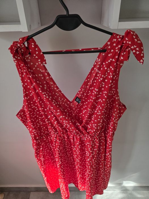 Dziewczęca sukienka zwiewna w serduszka Plus Size