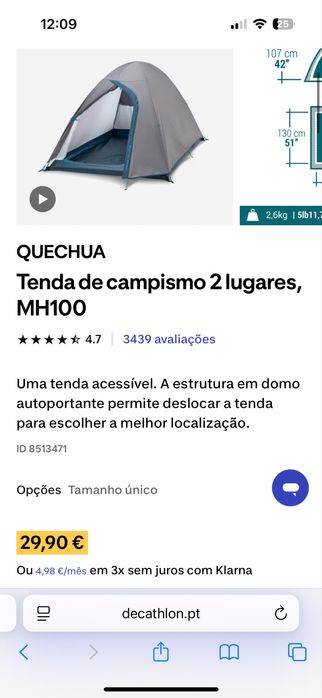 Kit Campismo completo com 2 tendas