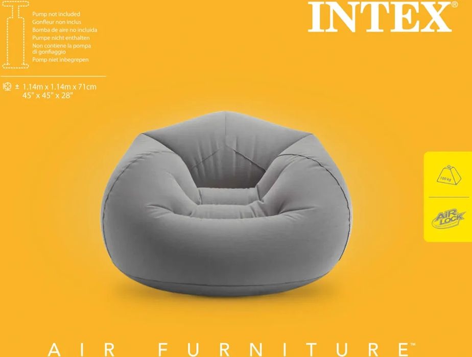 INTEX Nadmuchiwany worek do siedzenia 107 x 104 x 69 cm