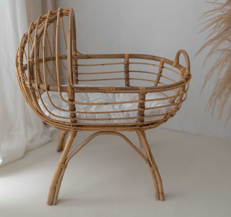 łóżeczko rattanowe boho