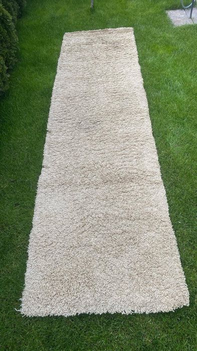 Dywan shaggy beżowy 80x300