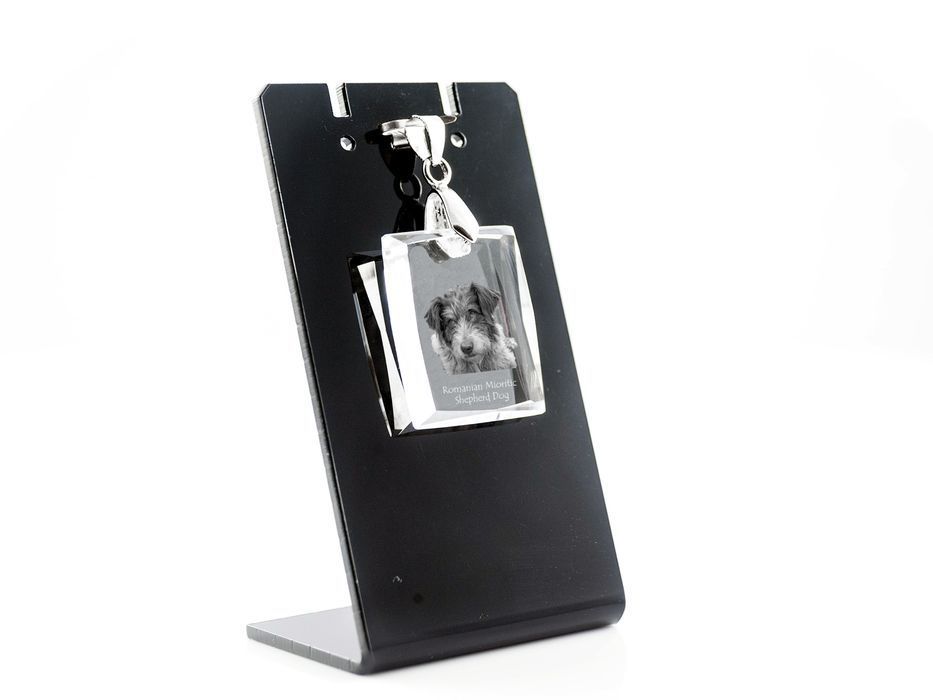 Ciobanesc Romanesc Mioritic wisiorek kryształowy z psem Art-Dog