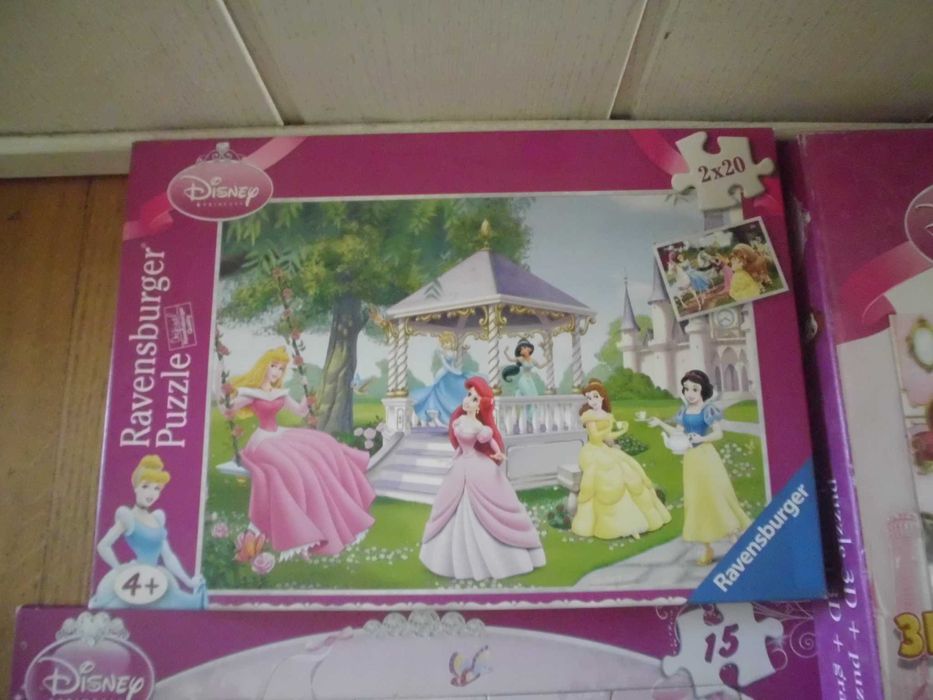 PUZZLE zestaw dla dziewczynki 9 szt. księżniczki DISNEY