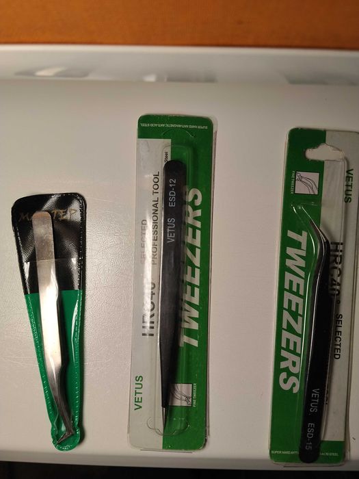 Набір пінцетів для нарощення вій vetus