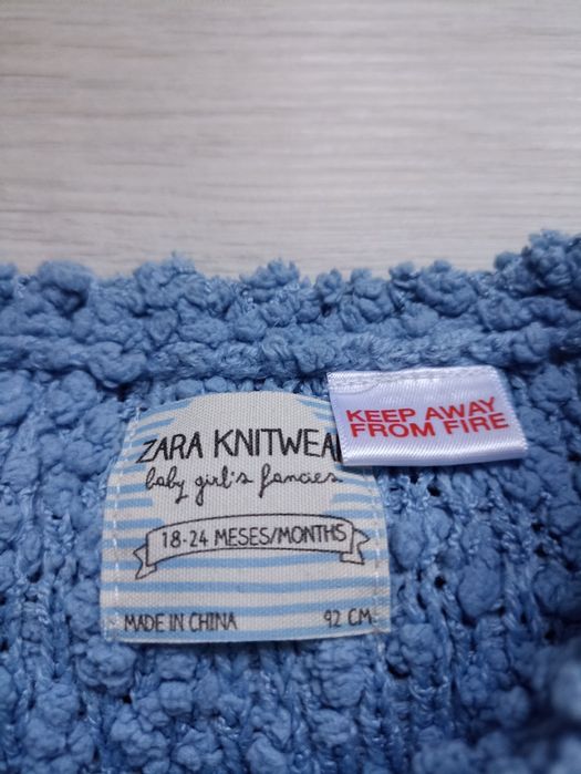 Sweterek kardigan zara rozmiar 92