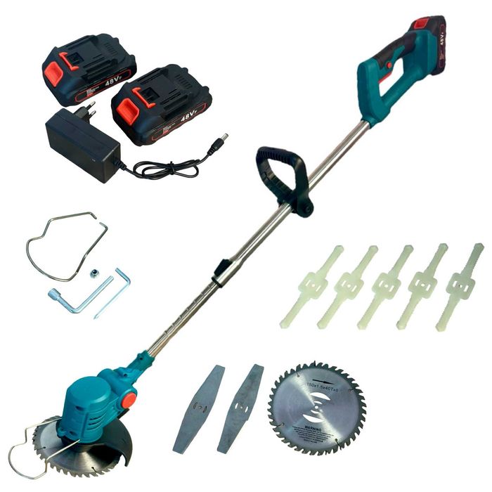 Акумуляторний тример 48V садовий | 2 АКБ, для трави і газону