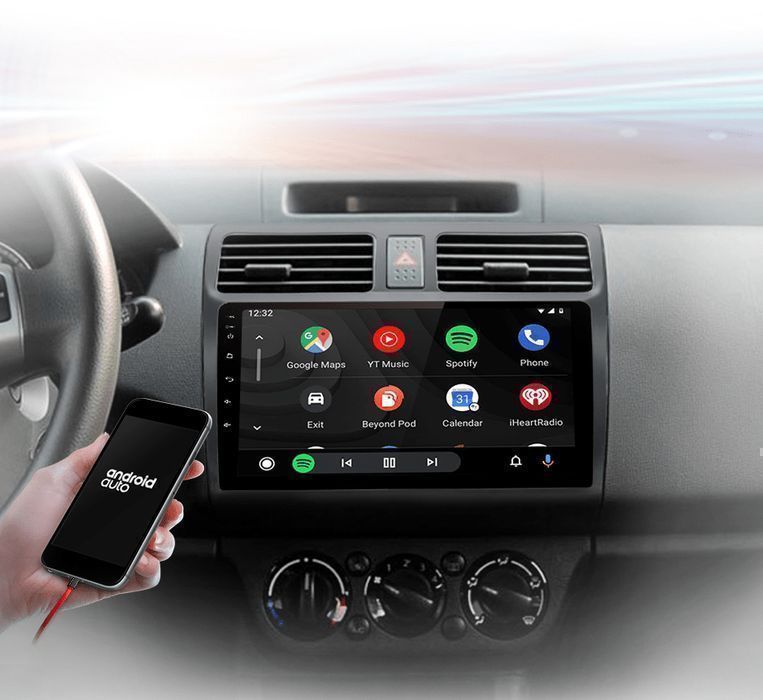 Suzuki Swift 2003-2010 – Radio Android 15 9" CarPlay Android Auto 4GB/64GB GPS Nawigacja Stacja Multimedialna WiFi Bluetooth DSP 4G LTE PL
