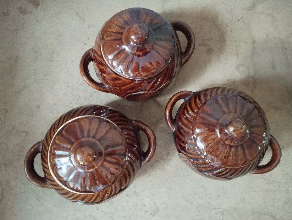 Горщики глиняні для запікання 6 шт.