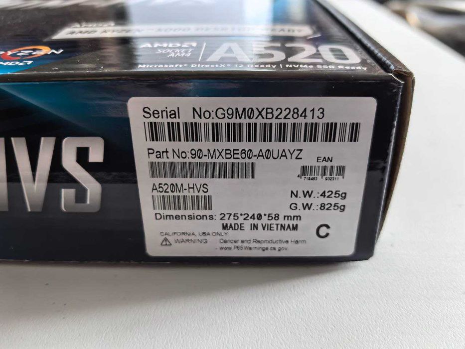 Płyta ASRock A520M-HVS /AMD A520M/DDR4/SATA3/M.2 NOWA Gwarancja