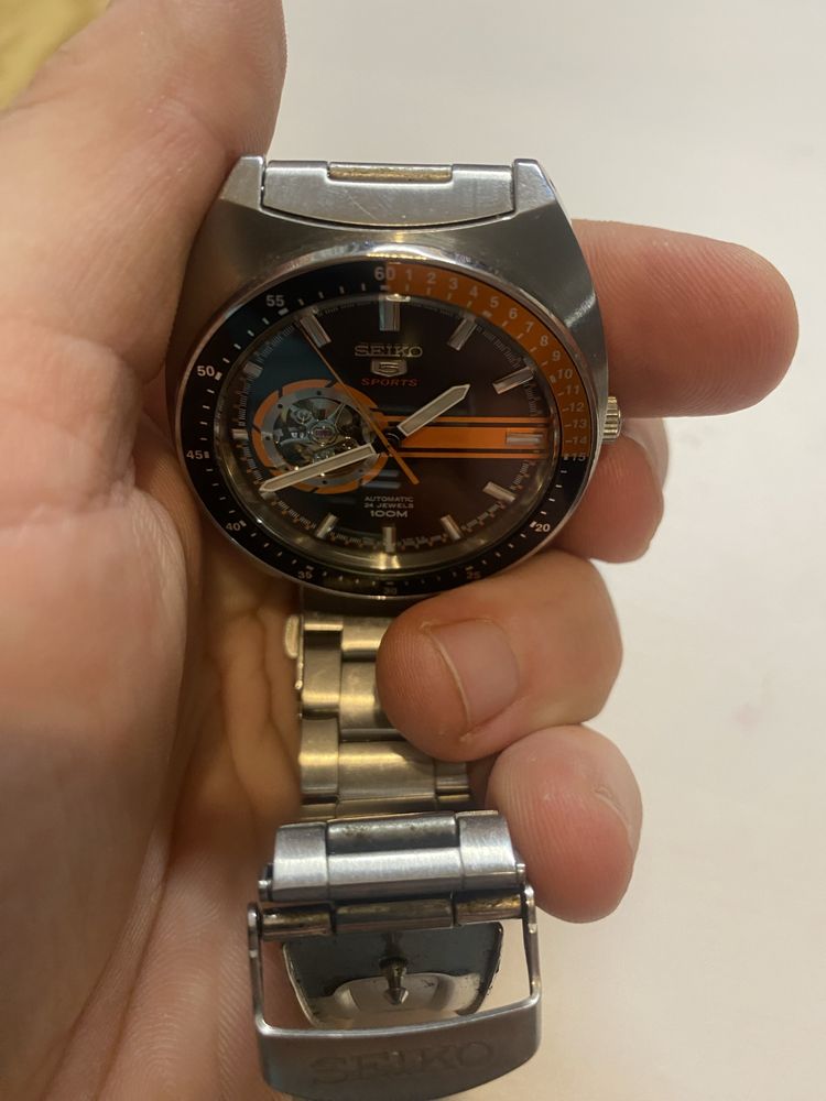 Seiko 5 Sport Open heart SSA331K1 pomaranczowy Leszno OLX.pl