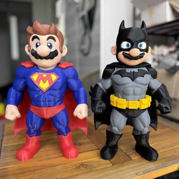 Figure Super Mario x Superman (Custom) – Pintado à Mão