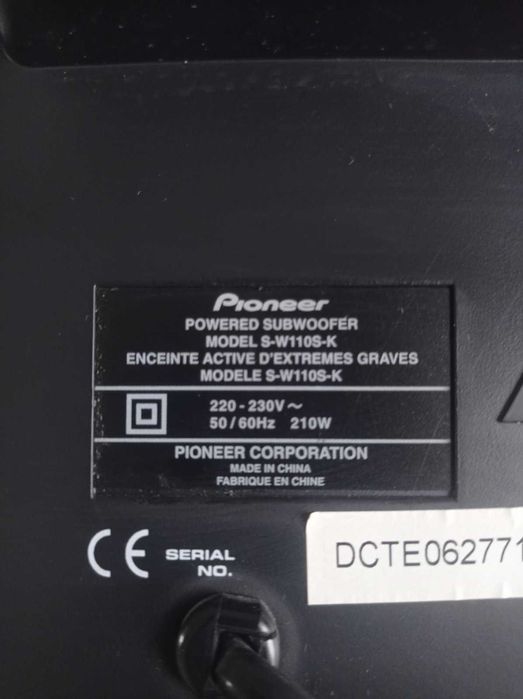 Pioneer s-w110s-k subwoofer