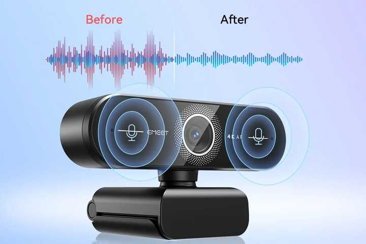 Веб-камера 4K EMEET C60E з двома мікрофонами, Web camera