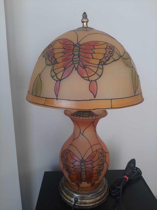 Stara lampa witrażowa  Angielska