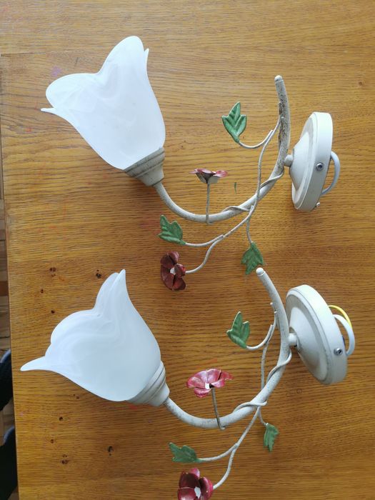 Lampy kinkiety ecru