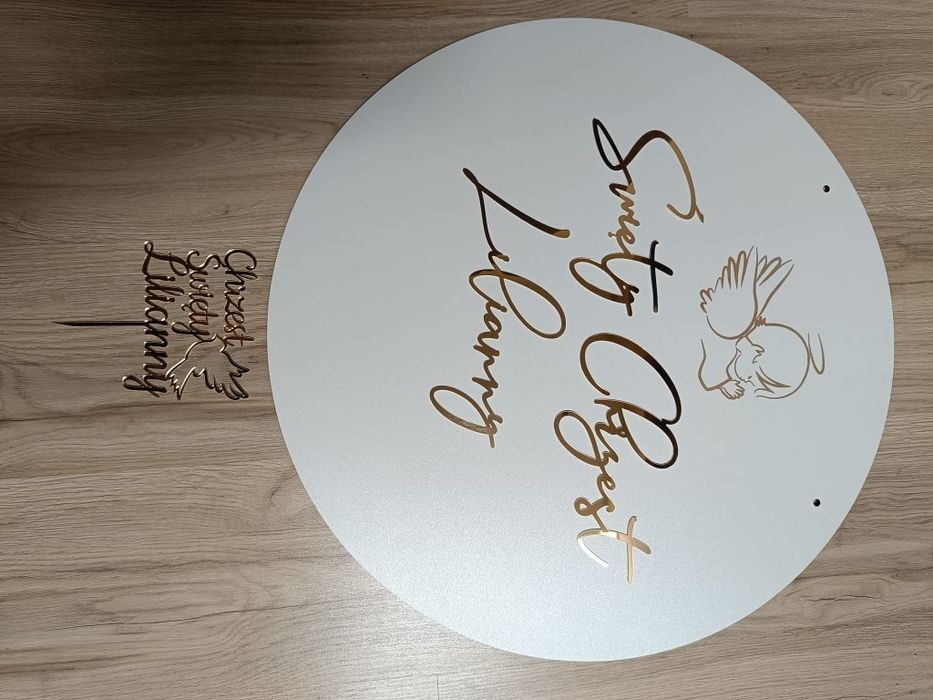 Tablica powitalna chrzest święty Lilianna topper na tort Lilianny