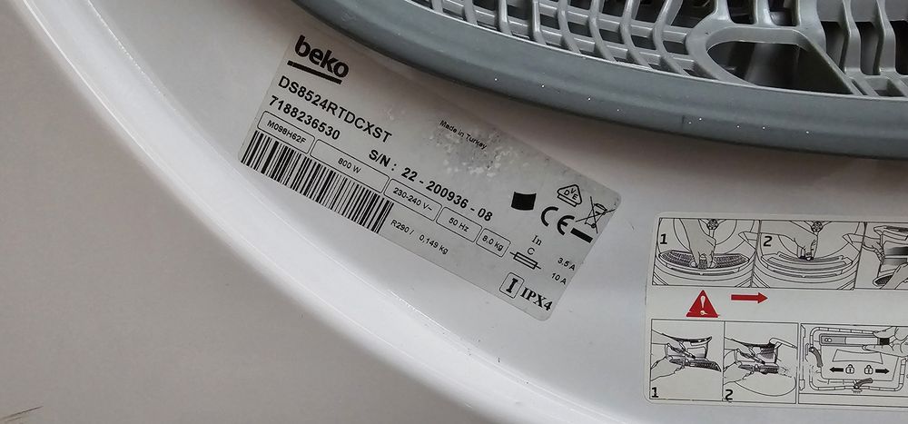 Suszarka Beko DS8524RTDCXST 8kg uszkodzona