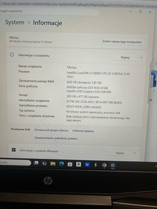 HP Pavilion 15 (laptop gamingowy)