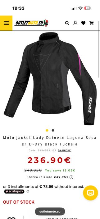 Casaco Dainese Laguna Seca D1 D-Dry