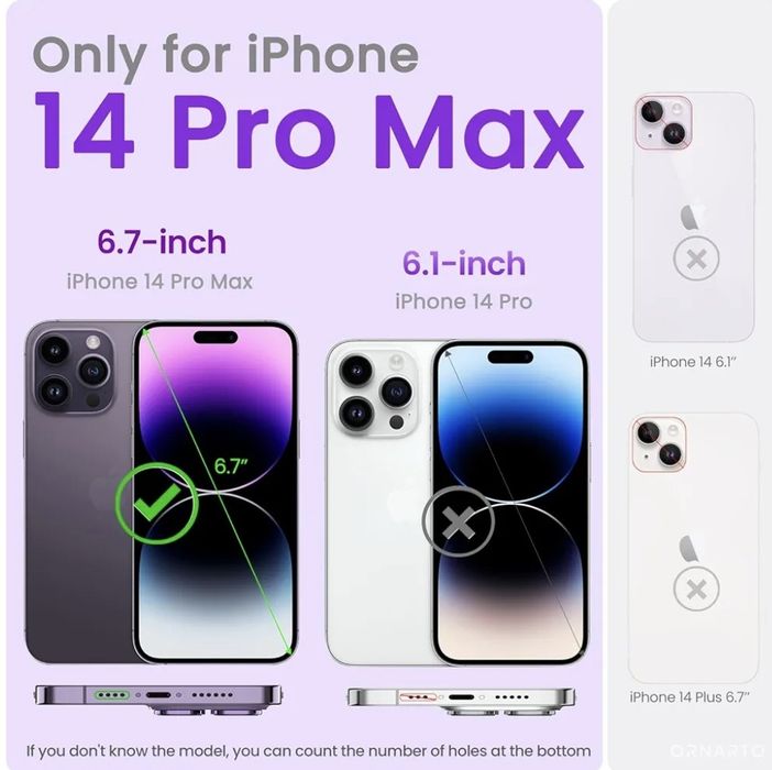 ORNARTO etui iPhone 14 Pro Max