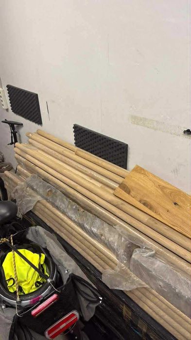 Poręcz 2,5m , średnica 42 mm okrągła dąb cena za szt.