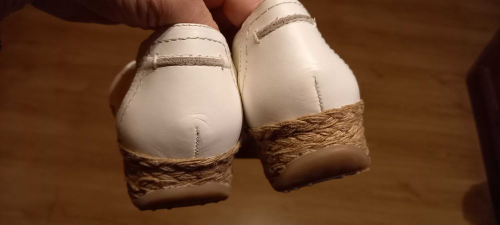 Van dal espadryle skóra naturalna ecru r.7