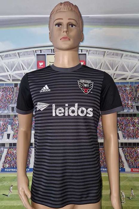 D.C. United Black-and-Red MLS Adidas Climalite 2018-20 home size: S/M