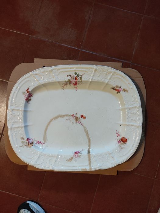 Travessa de cerâmica muito antiga 54cm