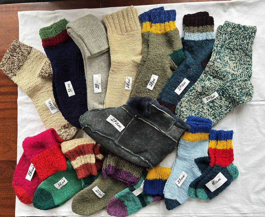 Вязані шерстяні носки