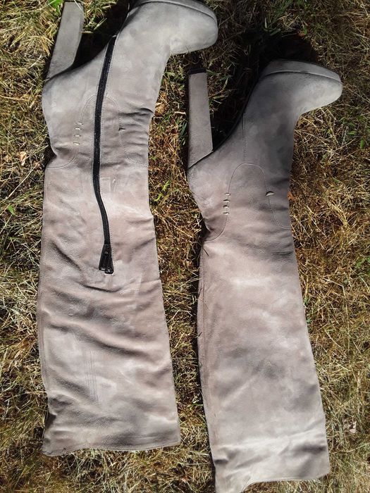 Сапоги замшевые fellini 38 р.серые