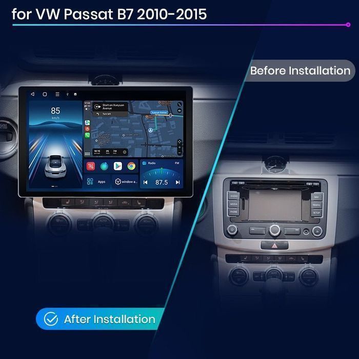VW Passat B6 B7 CC – Radio Android 15 13.1" CarPlay Android Auto GPS Nawigacja Stacja Multimedialna WiFi Bluetooth DSP 4G LTE PL 6GB/128GB