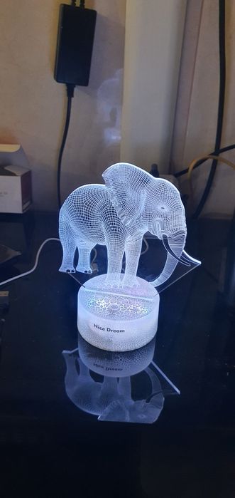 Candeeiro 3D rgb