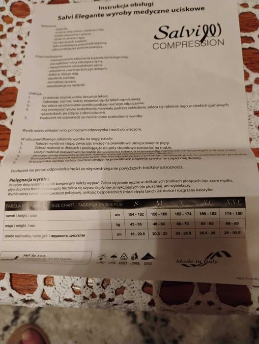 Podkolanówki uciskowe Salvi compression, 1 stopień ucisku, Rozm. XXL