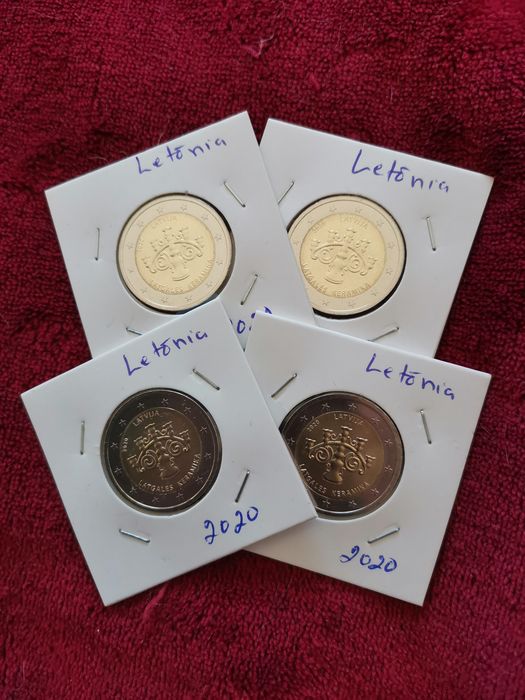 Moeda UNC comemorativa de 2€ - Letônia 2020