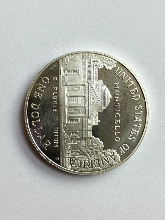 USA 1 Dolar 1993 rok Tomas Jefferson Srebro Ag 900 mennicza L
