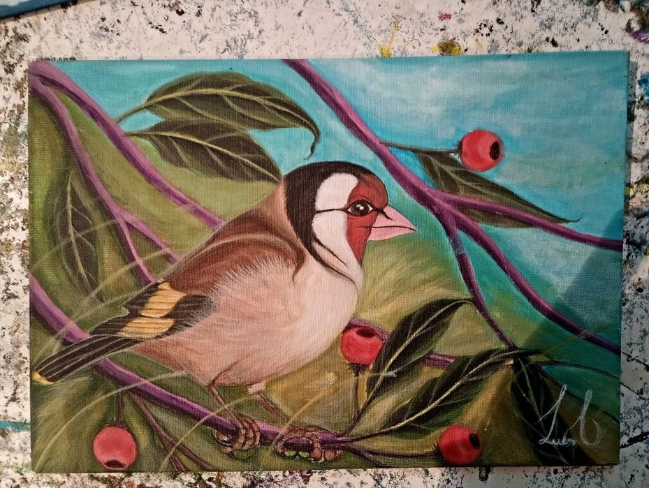 Pinturas em acrilico sobre telas pequenas