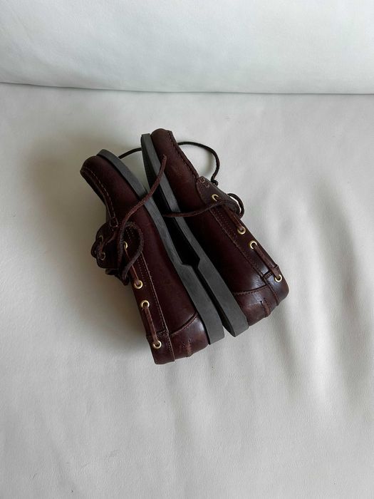 Sapatos de Vela de Criança em Pele Castanha — Tamanho 36