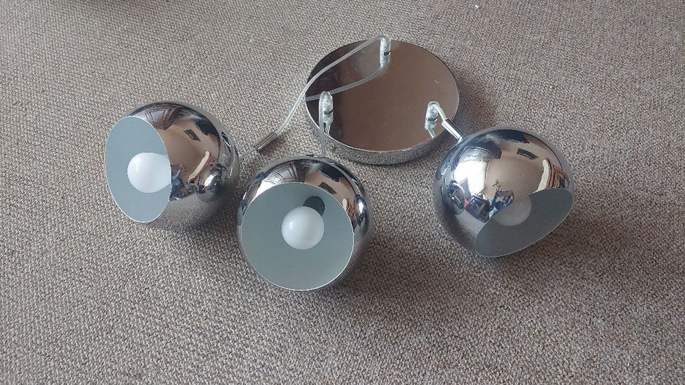 Lampa wisząca 3 metalowe kule