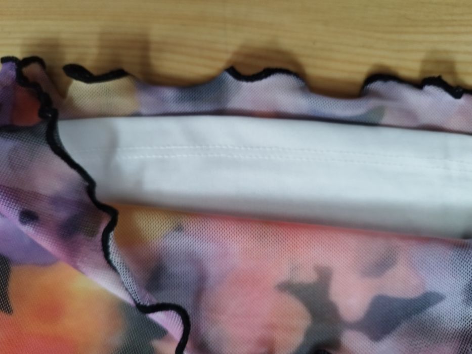 Bluzka siatka w kwiaty S