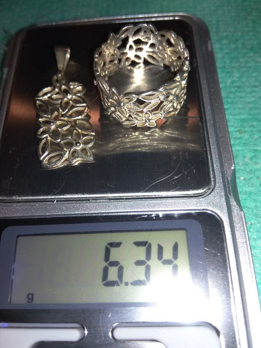 Komplet obrączka + zawieszka