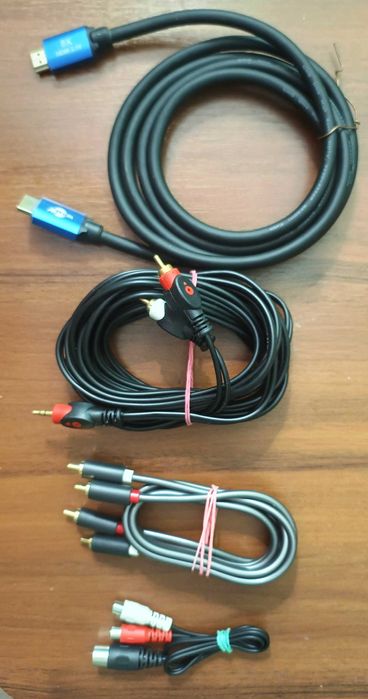 Кабель HDMI v2.1 стерео Jack 3.5 на 2 RCA переходник DIN5-RCA Hi-FiRCA