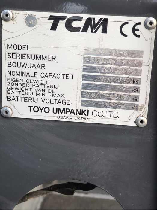 Sprzedam wózek widłowy elektryczny tcm