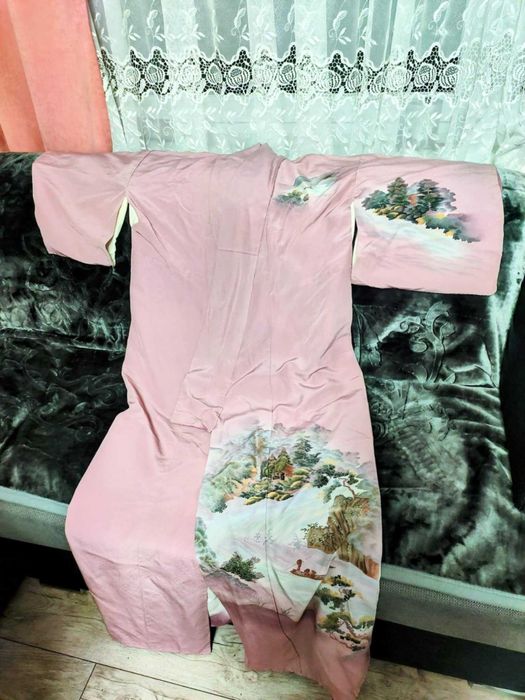 Kimono japońskie hōmongi jedwabne