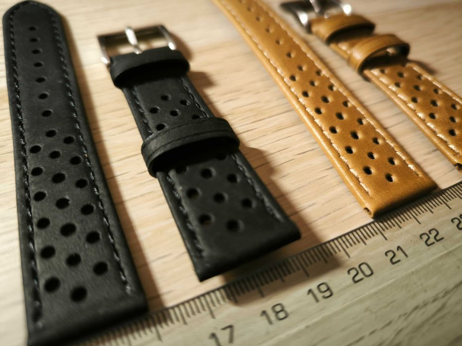 Braceletes em pele genuína, 20 e 22mm, Novas