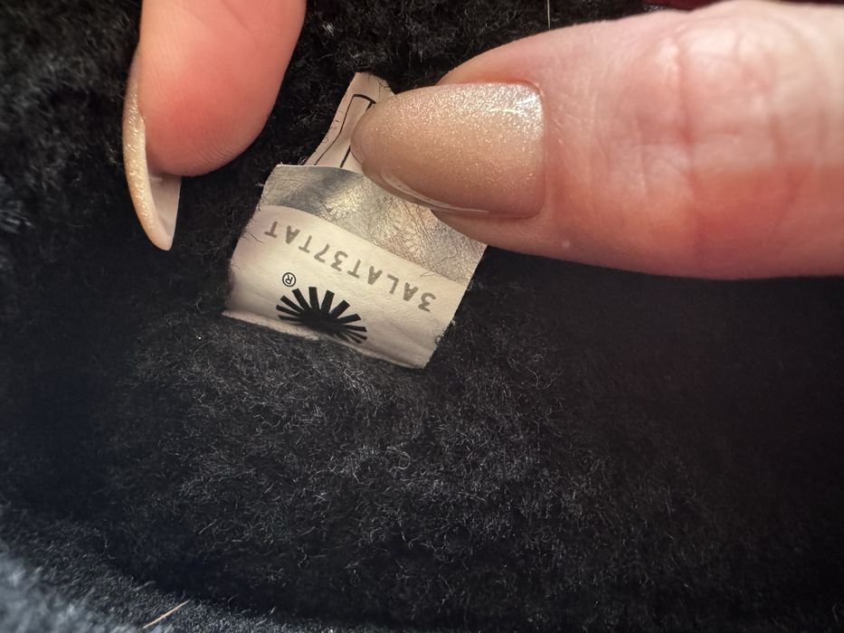 Сапоги угги ugg 39р черные кожа овчина