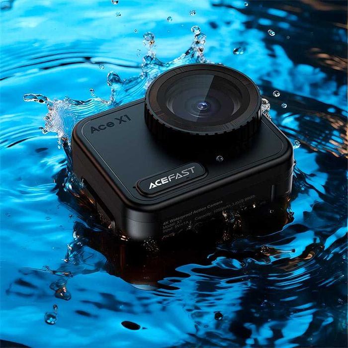 Экшн-камера ACEFAST 4K X1 Waterproof Sony IMX386 EIS IPX8 водонепроницаемая спорт камера для спорта рыбалки блогера