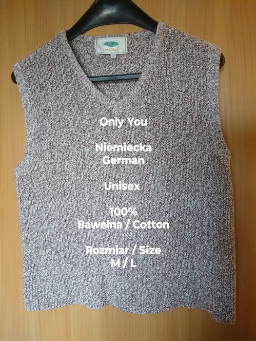 Niemiecka kamizelka bawełniana, Uniseks, 100% Bawełna, Rozmiar M/L