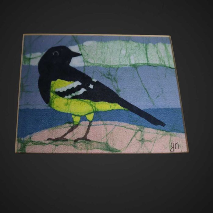 Obraz na materiale rama metal szkło 1978 r B41/102681