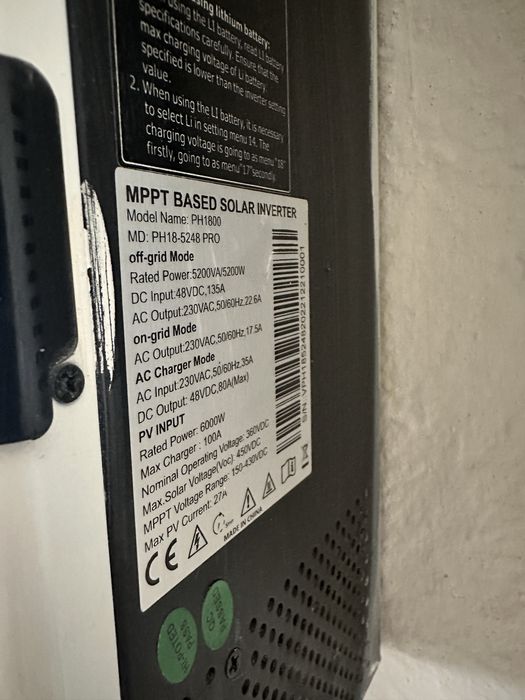 Гибридный инверто Must  PH18-5248pro 5.5KW